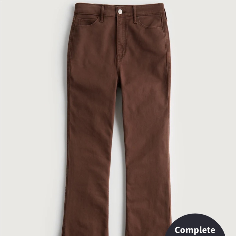 Hollister highest rise brown boot jeans